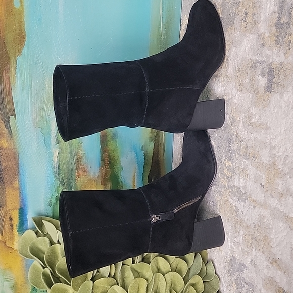 Eileen Fisher Boots - Cinch Smooth Suede Block Heel Mid Boot - Picture 5 of 14